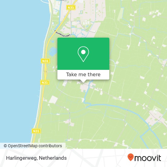 Harlingerweg, 8821 Kimswerd Karte