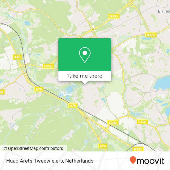 Huub Arets Tweewielers, Ridder Hoenstraat 118 map