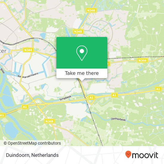 Duindoorn, Duindoorn, 7421 Deventer, Nederland Karte