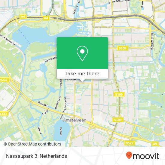Nassaupark 3, 1182 AZ Amstelveen Karte