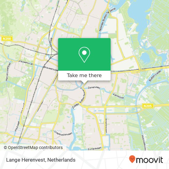 Lange Herenvest, 2011 Haarlem map