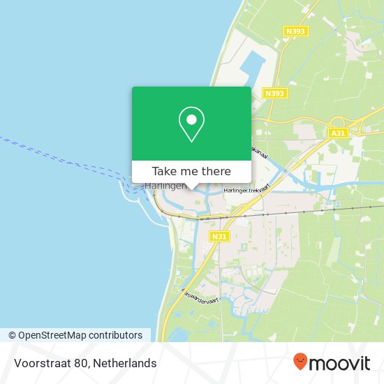 Voorstraat 80, Voorstraat 80, 8861 BP Harlingen, Nederland map