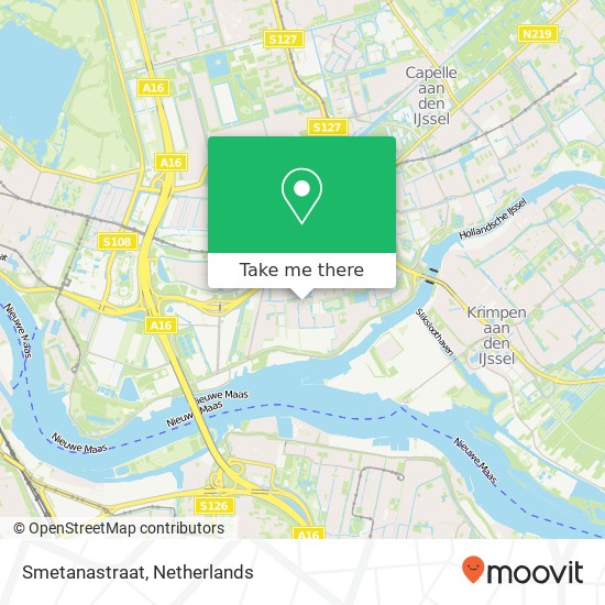 Smetanastraat, 2901 TA Capelle aan den IJssel Karte