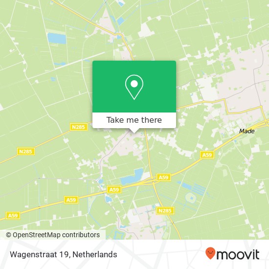 Wagenstraat 19, 4845 CS Wagenberg map