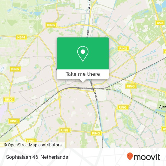 Sophialaan 46, Sophialaan 46, 7311 PD Apeldoorn, Nederland map