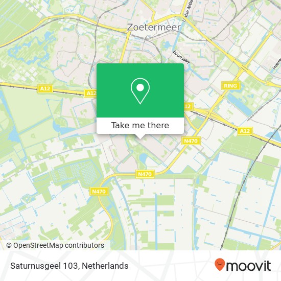 Saturnusgeel 103, 2718 CW Zoetermeer map