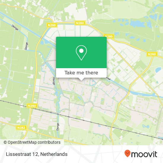 Lissestraat 12, 5045 WD Tilburg map