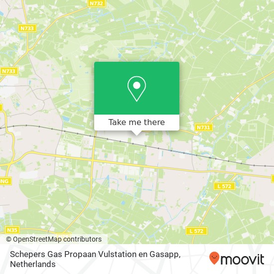 Schepers Gas Propaan Vulstation en Gasapp map