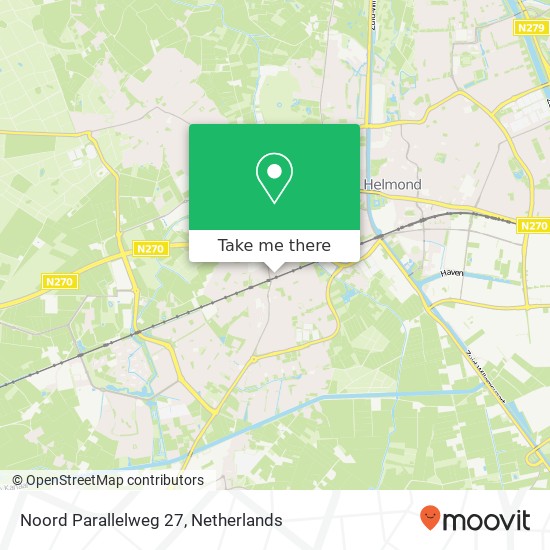 Noord Parallelweg 27, 5707 AX Helmond Karte