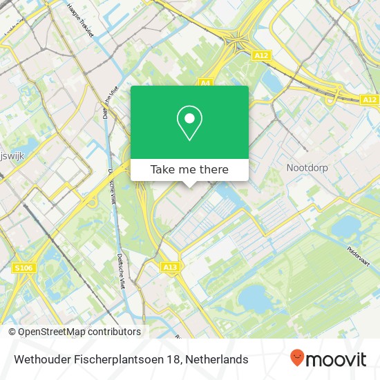 Wethouder Fischerplantsoen 18, Wethouder Fischerplantsoen 18, 2497 DJ Den Haag, Nederland map