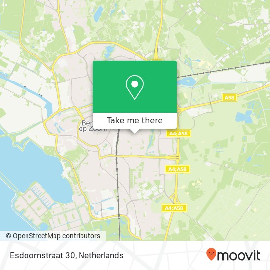 Esdoornstraat 30, 4621 GM Bergen op Zoom map