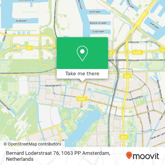 Bernard Loderstraat 76, 1063 PP Amsterdam map