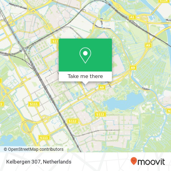 Kelbergen 307, 1104 LP Amsterdam map