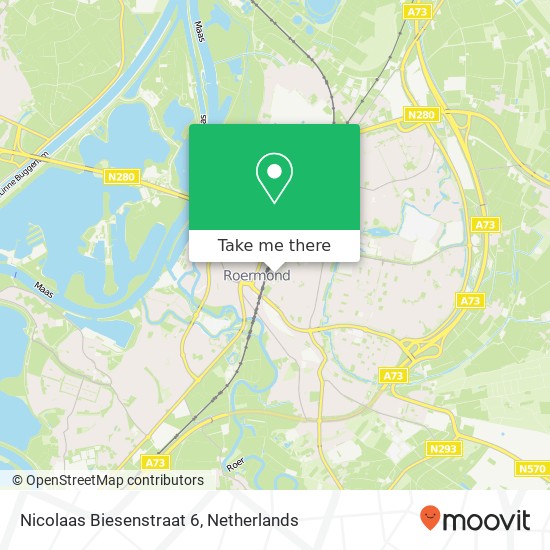 Nicolaas Biesenstraat 6, 6043 AN Roermond map