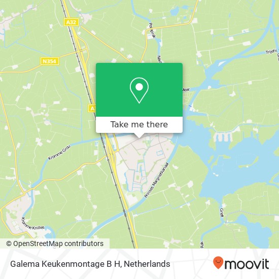 Galema Keukenmontage B H, Stationsweg 9 map
