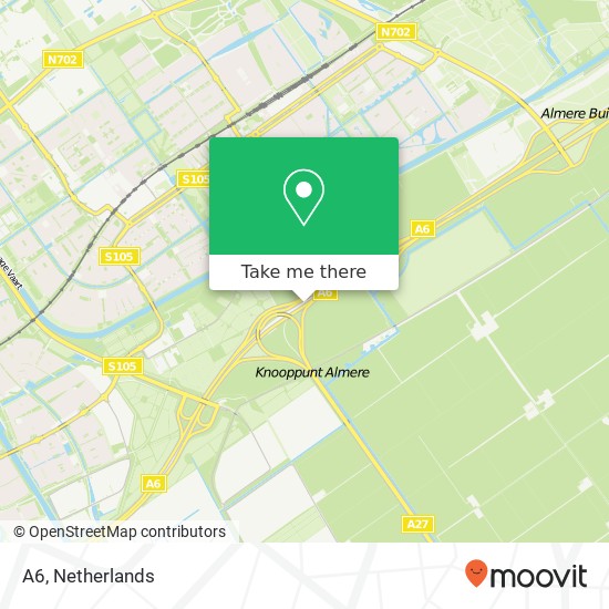 A6, 1339 Almere-Buiten Karte