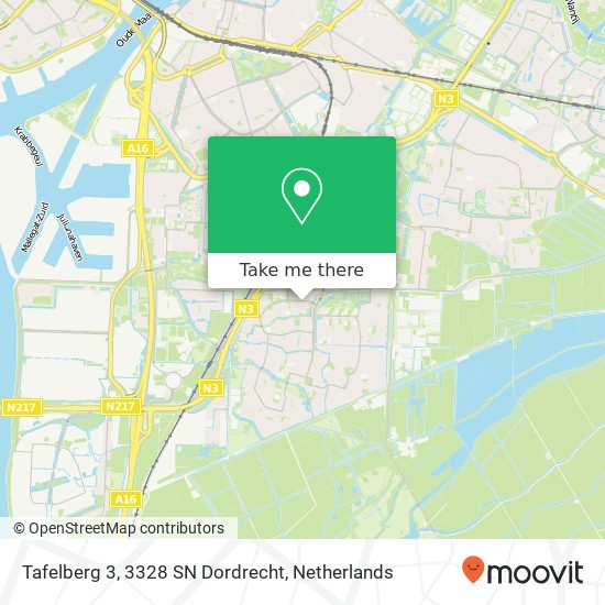 Tafelberg 3, 3328 SN Dordrecht map