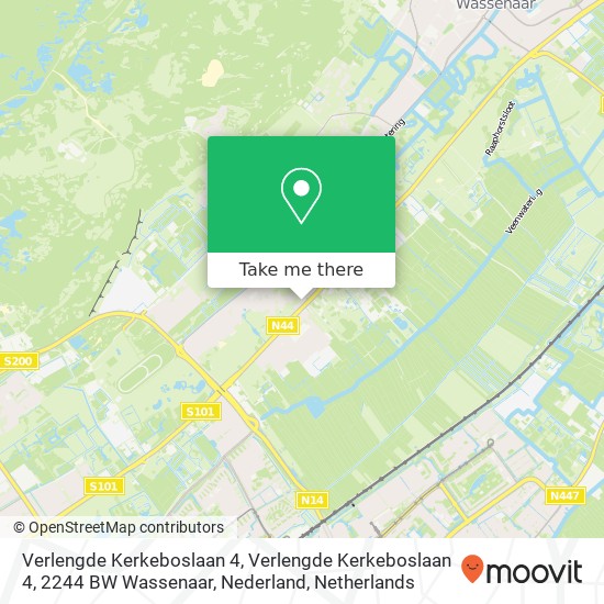 Verlengde Kerkeboslaan 4, Verlengde Kerkeboslaan 4, 2244 BW Wassenaar, Nederland Karte
