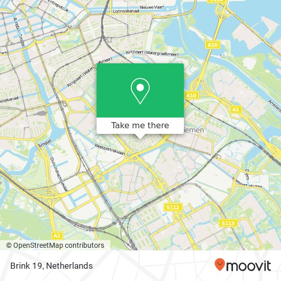 Brink 19, 1097 TT Amsterdam map