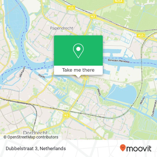 Dubbelstraat 3, 3313 CL Dordrecht map