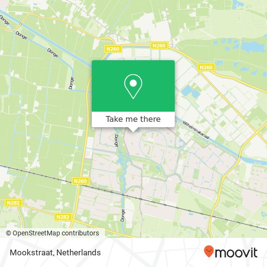 Mookstraat, Mookstraat, 5045 KH Tilburg, Nederland Karte