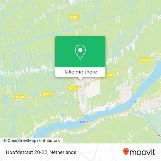 Hoofdstraat 20-22, Hoofdstraat 20-22, 2861 AP Bergambacht, Nederland Karte