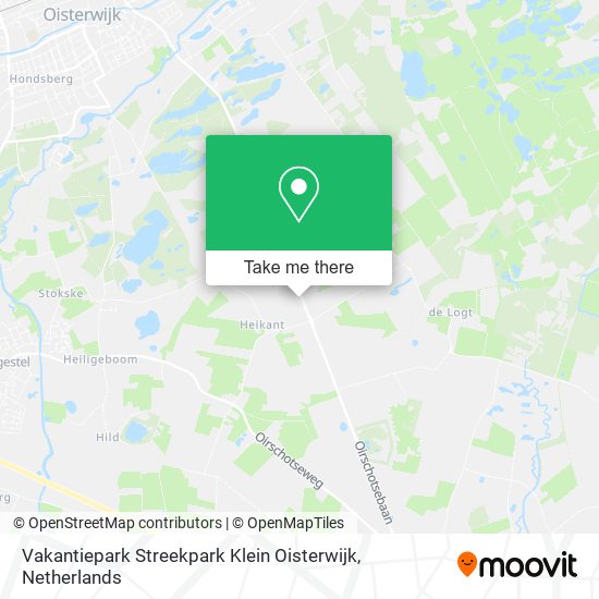 Vakantiepark Streekpark Klein Oisterwijk map