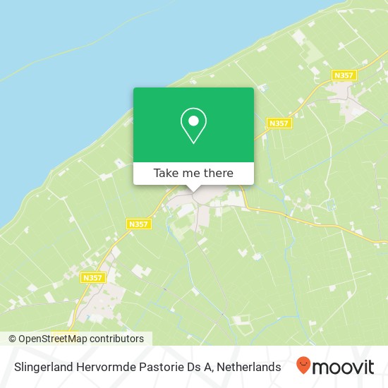 Slingerland Hervormde Pastorie Ds A, Hoofdstraat 4 Karte