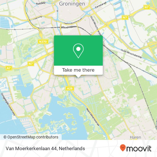 Van Moerkerkenlaan 44, 9721 TD Groningen map