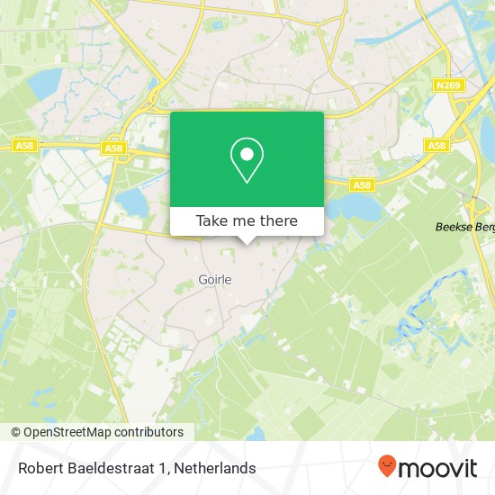 Robert Baeldestraat 1, 5051 KD Goirle Karte