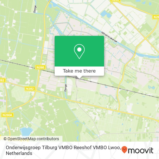 Onderwijsgroep Tilburg VMBO Reeshof VMBO Lwoo, Warmondstraat 240 Karte