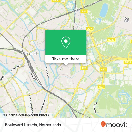 Boulevard Utrecht, Burgemeester Reigerstraat Karte