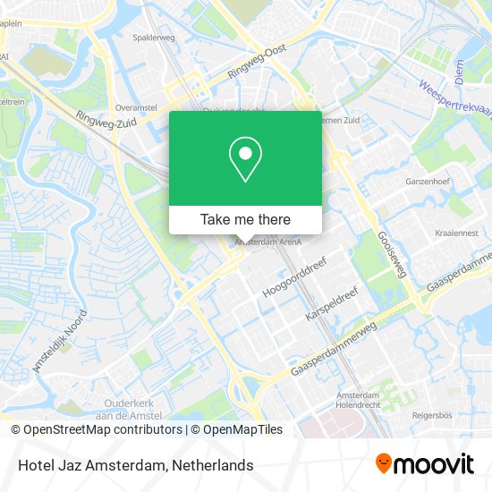 Hotel Jaz Amsterdam map