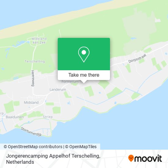 Jongerencamping Appelhof Terschelling map