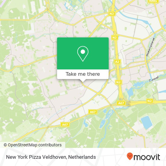 New York Pizza Veldhoven, Burgemeester van Hoofflaan 12 map