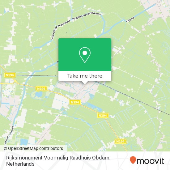 Rijksmonument Voormalig Raadhuis Obdam map