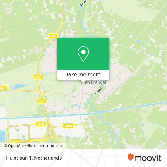 Hulstlaan 1, 5691 WK Son map