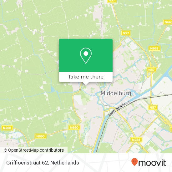 Griffioenstraat 62, 4334 BK Middelburg Karte