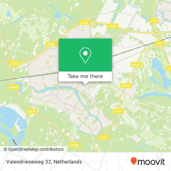 Valendrieseweg 32, Valendrieseweg 32, 6602 GK Wijchen, Nederland Karte
