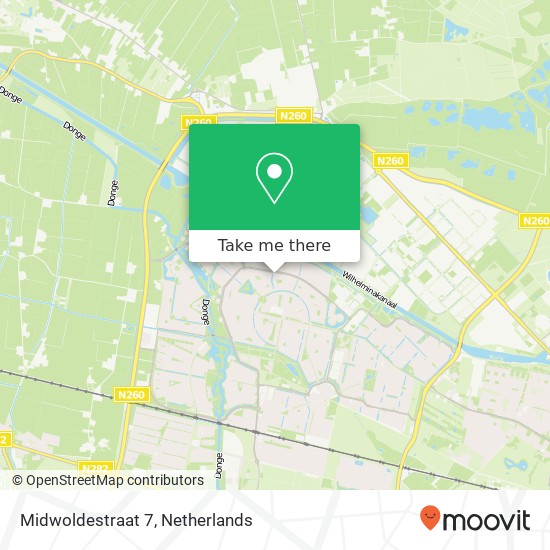 Midwoldestraat 7, 5045 JH Tilburg map