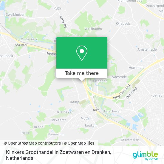 Klinkers Groothandel in Zoetwaren en Dranken map