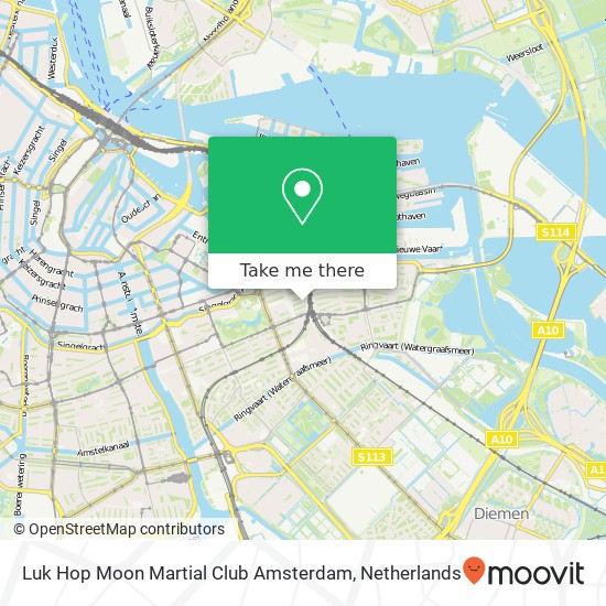 Luk Hop Moon Martial Club Amsterdam, Pieter Nieuwlandstraat map