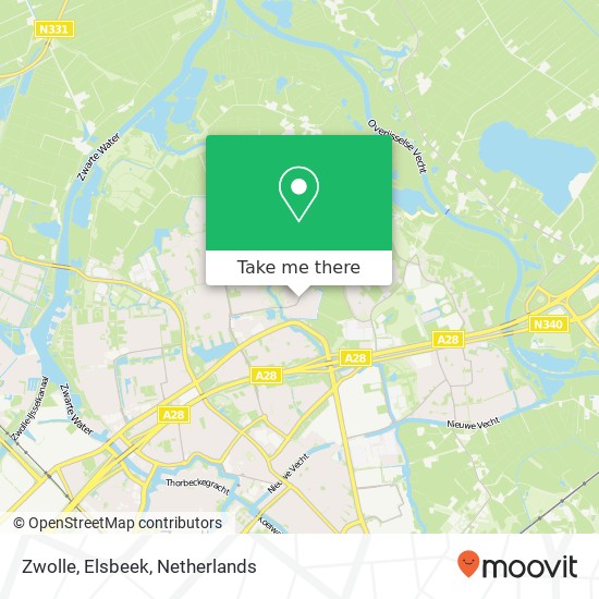 Zwolle, Elsbeek map