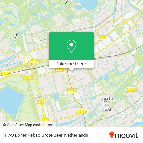 HAS Döner Kebab Grote Beer, Grote Beer 153 map