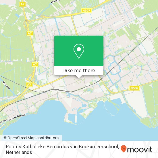 Rooms Katholieke Bernardus van Bockxmeerschool, Tweeboomlaan 104 map