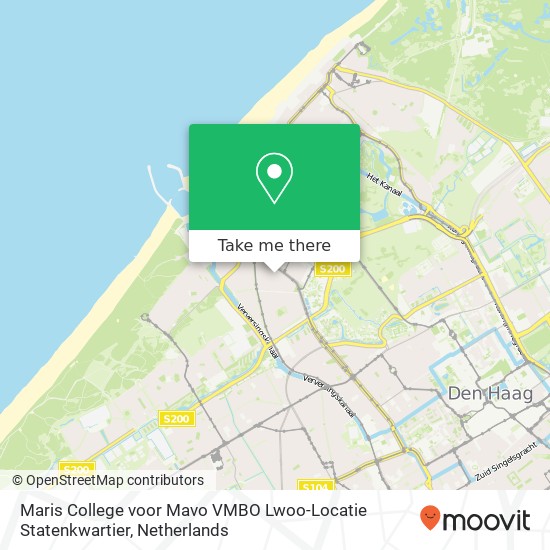 Maris College voor Mavo VMBO Lwoo-Locatie Statenkwartier, Antonie Duyckstraat 126 Karte