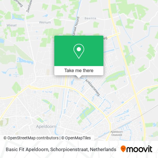 Basic Fit Apeldoorn, Schorpioenstraat Karte