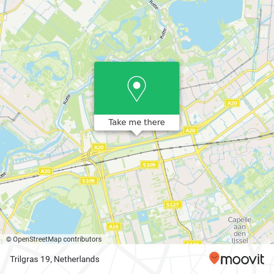 Trilgras 19, Trilgras 19, 3068 CX Rotterdam, Nederland map