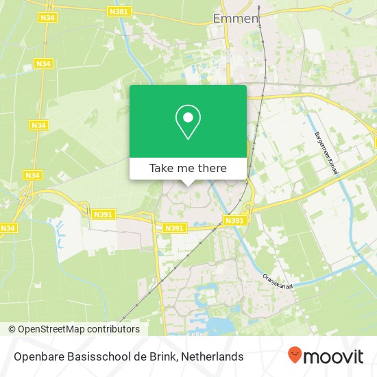 Openbare Basisschool de Brink, Rolderbrink 128 map