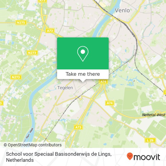 School voor Speciaal Basisonderwijs de Lings, Van Wevelickhovenstraat 9 map